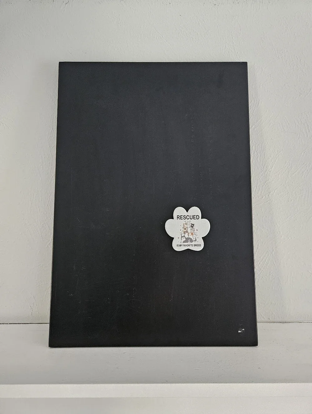 Pottery Barn Matte Black Frameless Wall Mounted Magnetic Chalkboard